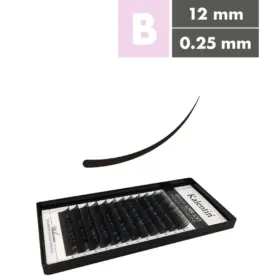 Kalentin Extensiones De Pestañas Clásicas Curva B 0,25 12mm
